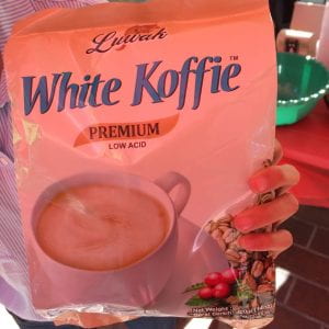 Kopi Luwak as served "white" with condensed milk